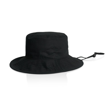 Wide Brim Bucket Hat Black