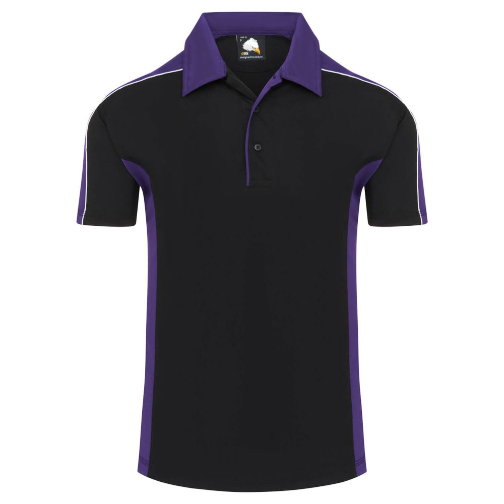 Avocet Wicking Poloshirt Black/Purple