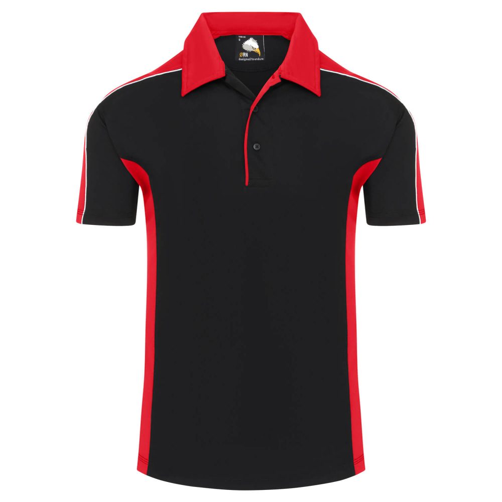 Avocet Wicking Poloshirt Black/Red