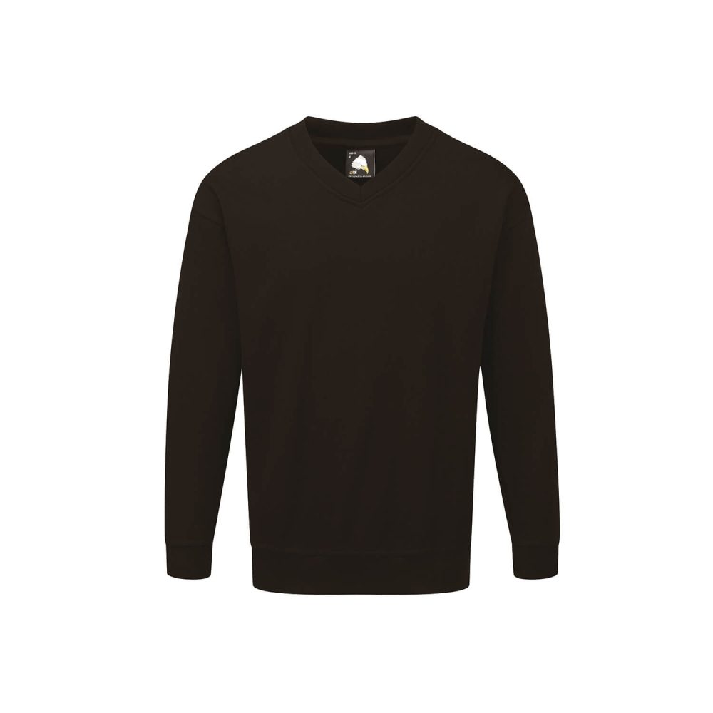 Buzzard V-Neck Sweatshirt Black