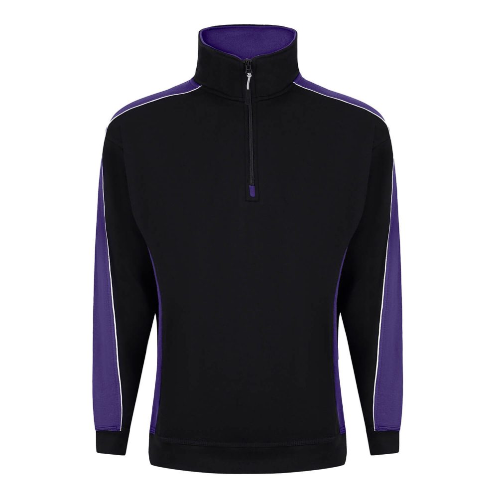 Avocet Quarter Zip Sweatshirt Black/Purple