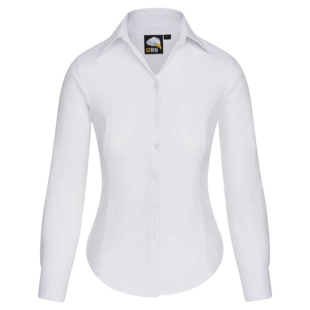 The Classic Ladies Oxford L/S Blouse White