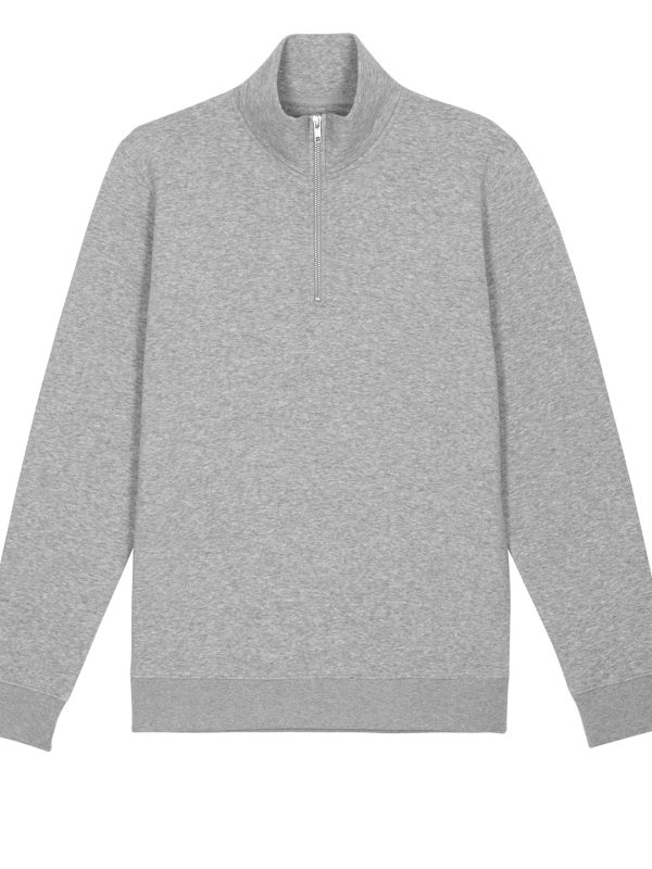 Heather Grey Stanley Trucker quarter-zip sweatshirt (STSM611)