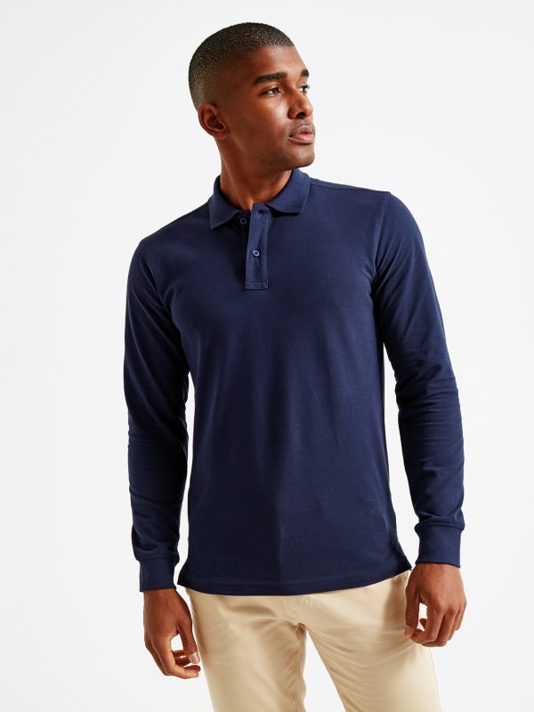 Men's classic fit long sleeved polo