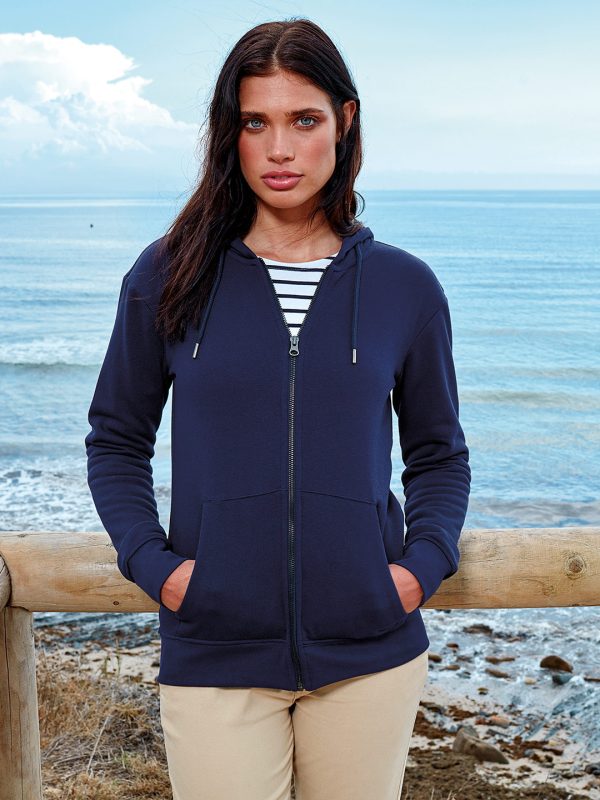 Women's zip-through organic hoodie