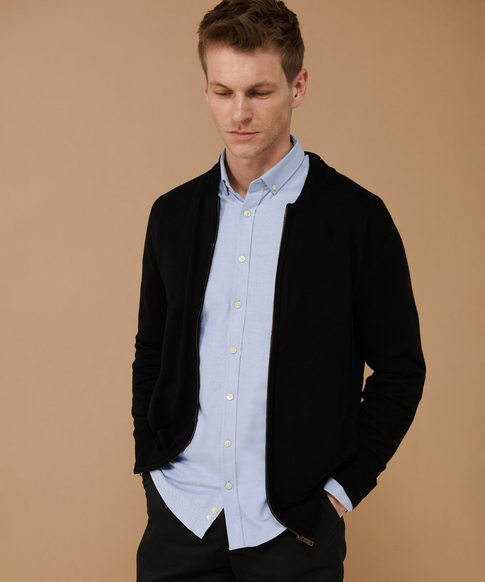 Henbury Unisex zip-through cardigan