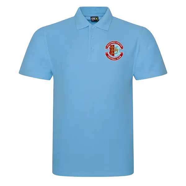 HUFC Men's Retro Polo Shirt Sky Blue