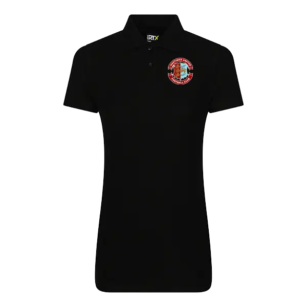 HUFC Women's Retro Polo Shirt Black