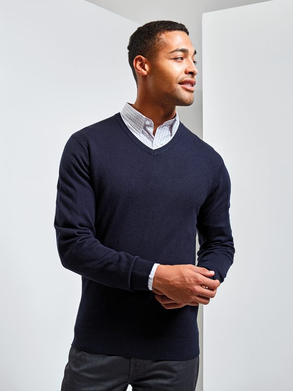 'Essential' acrylic v-neck sweater