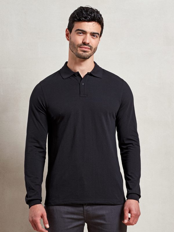 ‘Essential’ unisex long sleeve workwear polo shirt