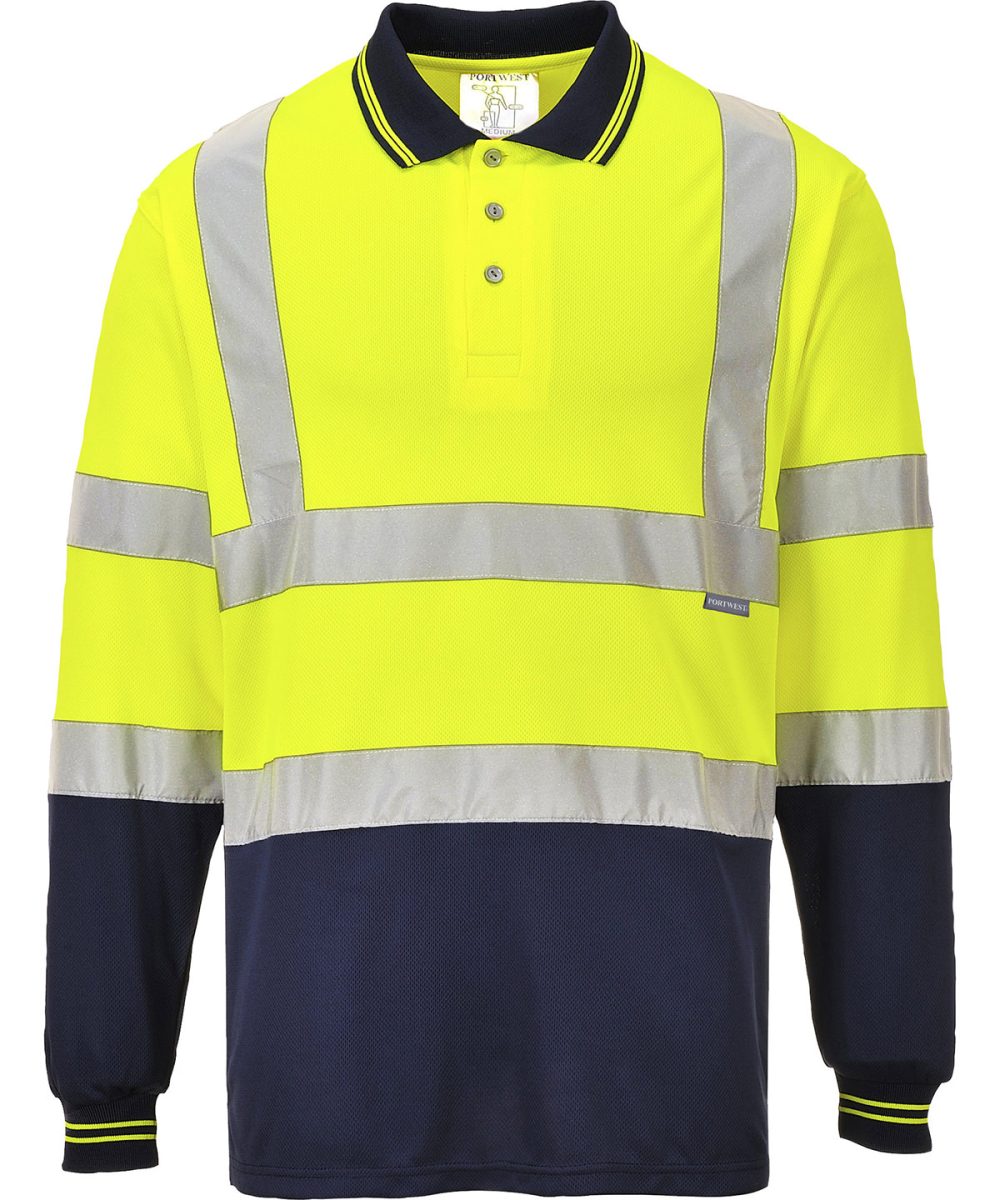 Portwest Two-tone long sleeve polo (S279)