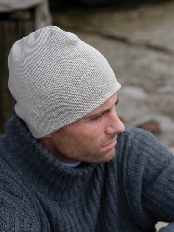 Pull-on soft-feel acrylic hat