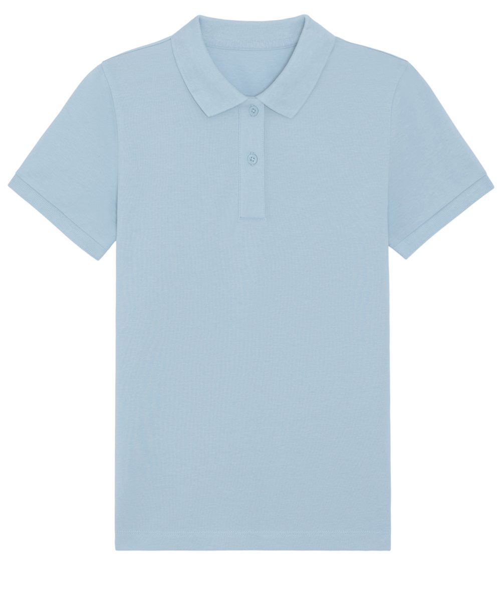 Sky Blue Stella Elliser women's fitted piqué short sleeve polo  (STPW333)