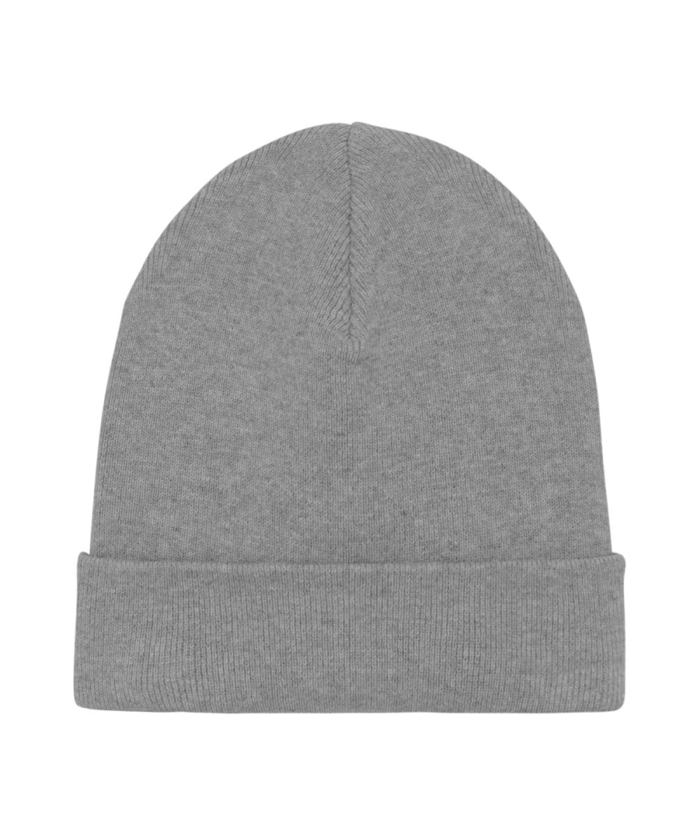 Mid Heather Grey Rib beanie in unisex fit (STAU772)