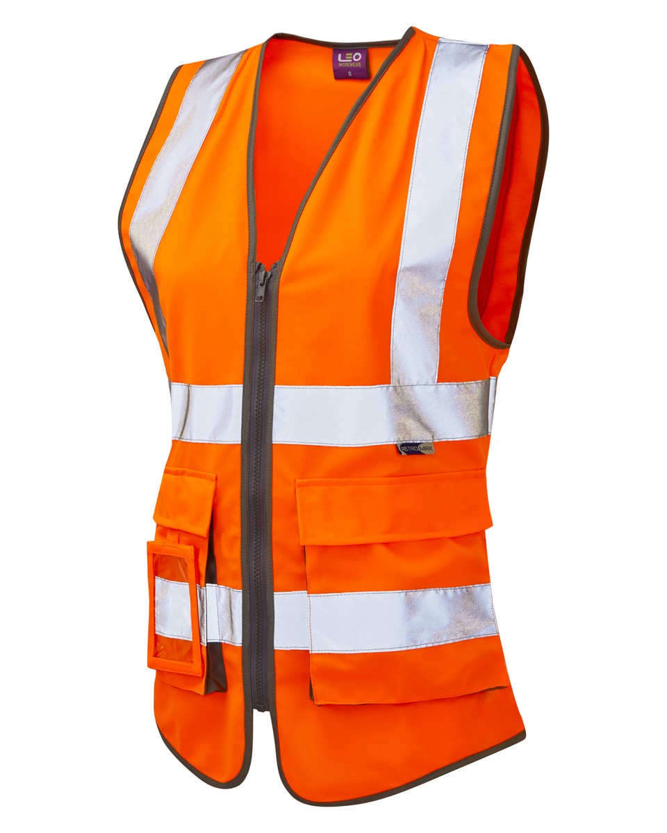 Leo Workwear W11-Y/BK Lynton Hi Vis Superior Vest Yellow / Black