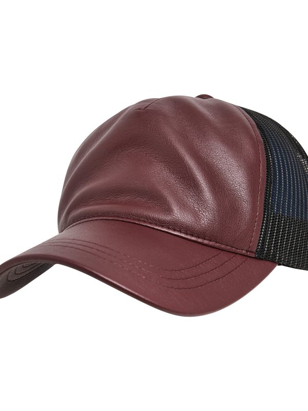 Imitation suede leather trucker cap (6606SU)