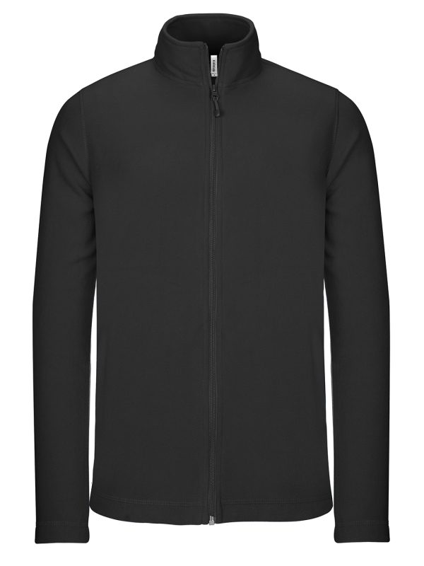 Full-zip microfleece jacket Black