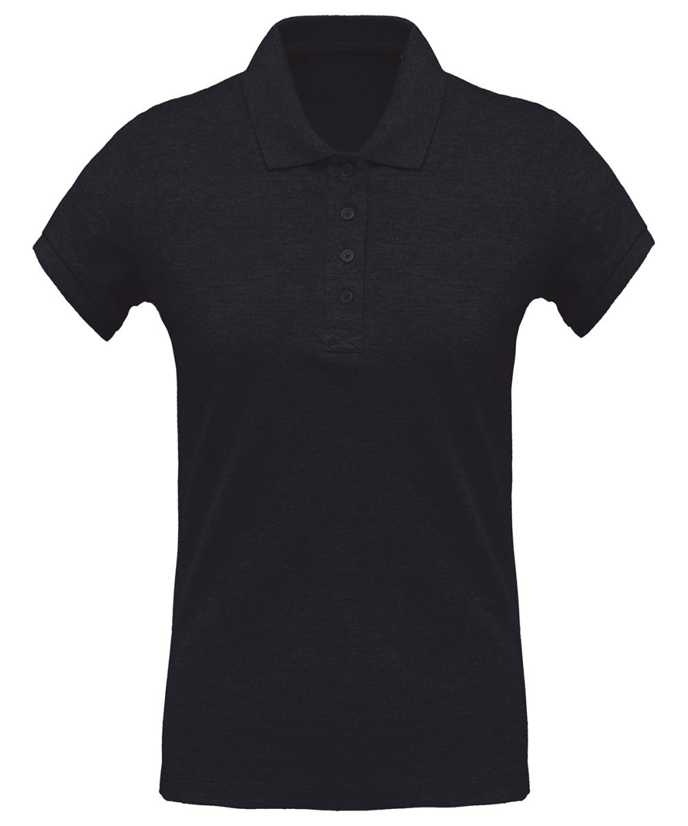 Ladies’ organic piqué short-sleeved polo shirt French Navy Heather
