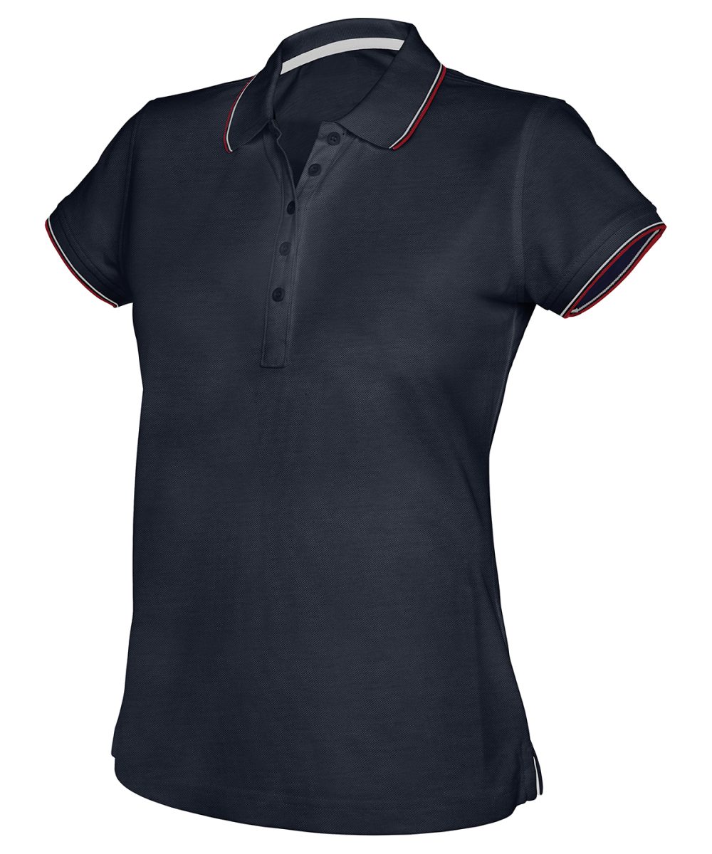 Women's short sleeve polo shirt Navy