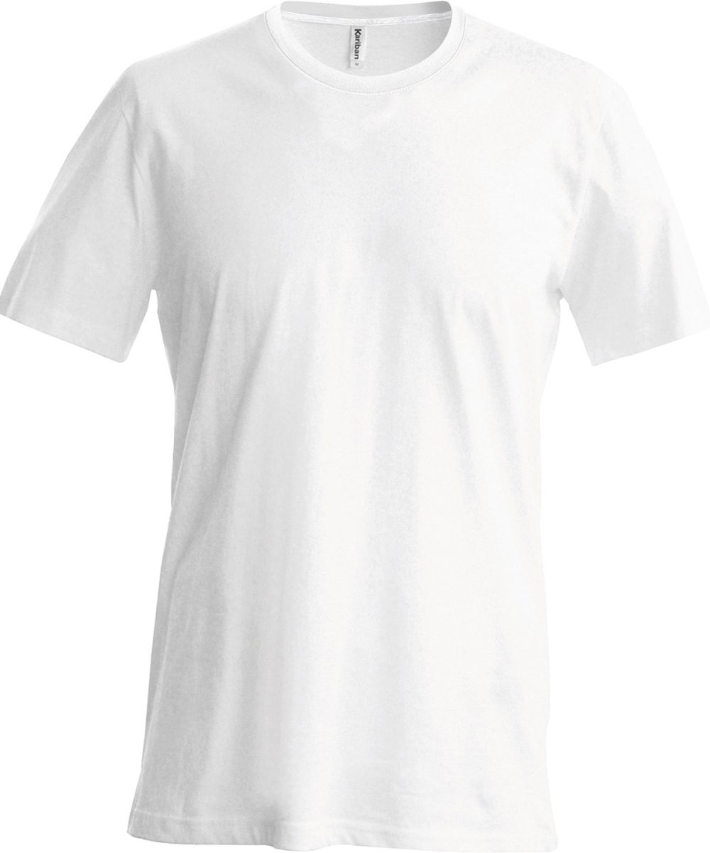 Short-sleeved crew neck T-shirt White