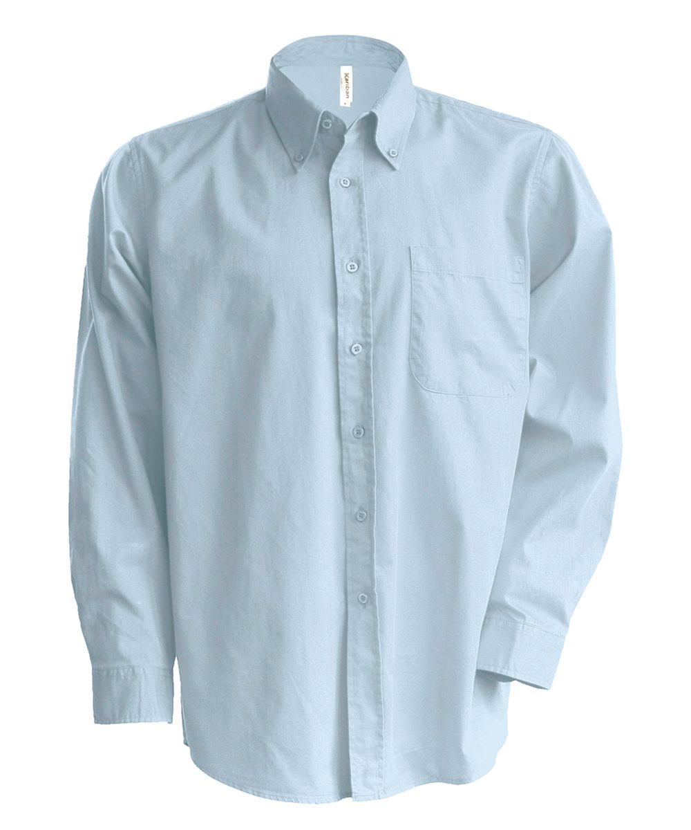 Men's long-sleeved Oxford shirt Oxford Blue