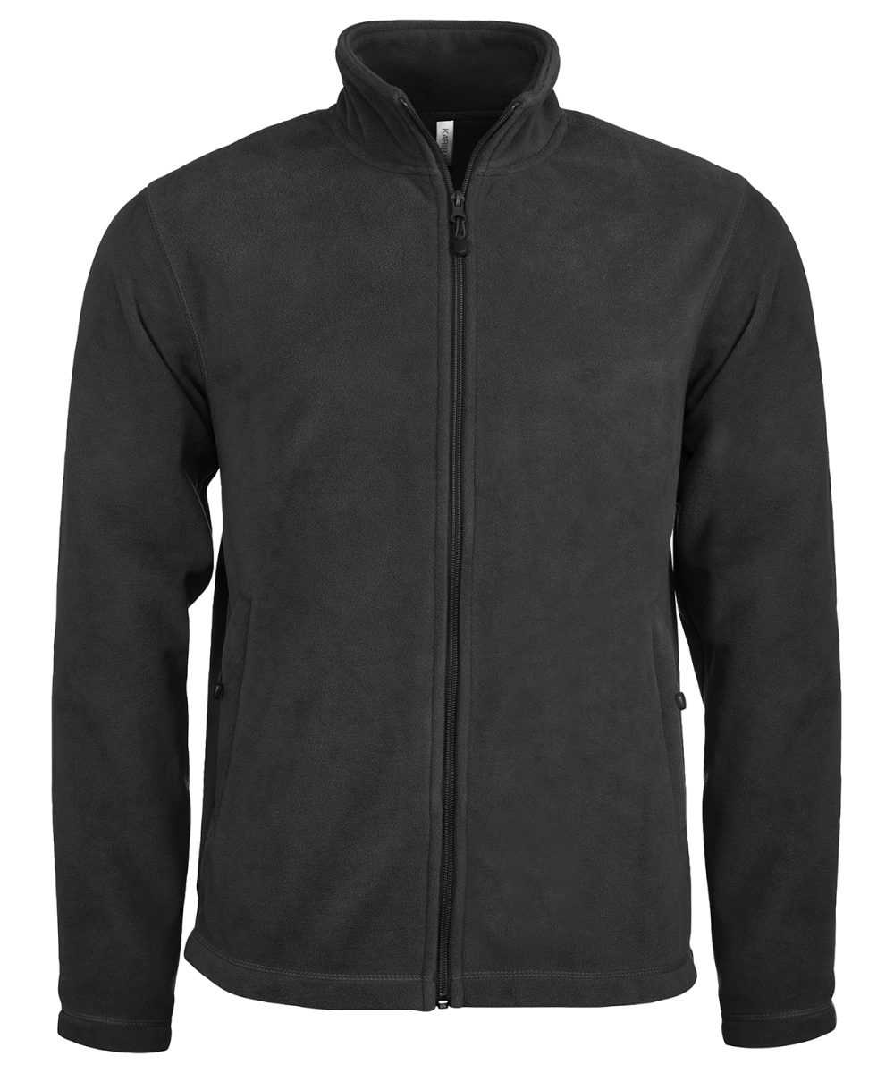 Zip-through microfleece jacket Black