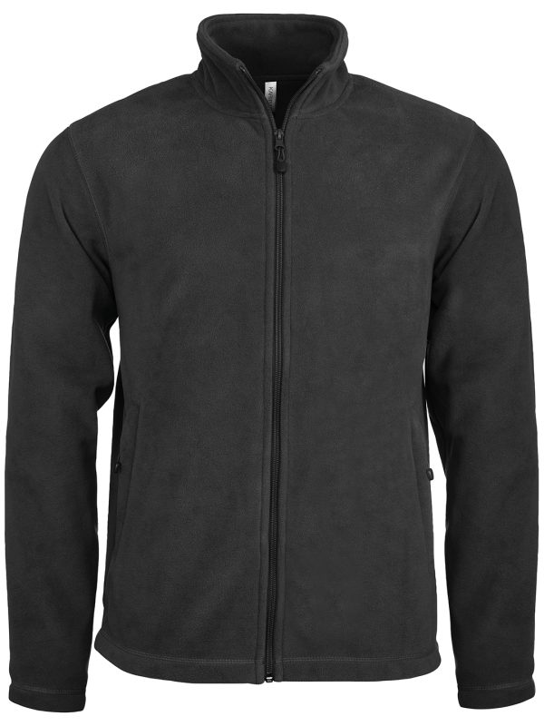Zip-through microfleece jacket Black