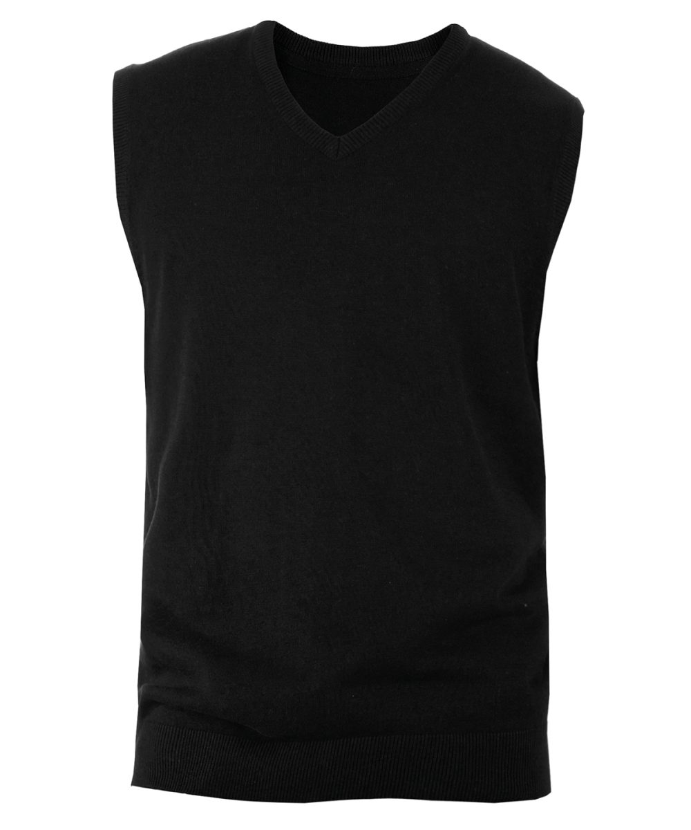 Men's sleeveless V-neck jumper Black