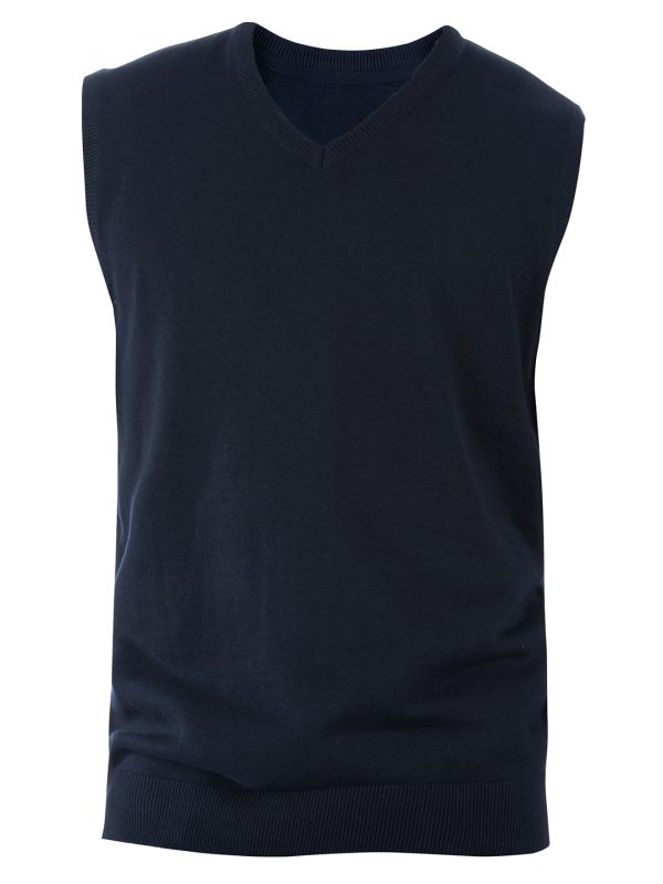 Men's sleeveless V-neck jumper Navy