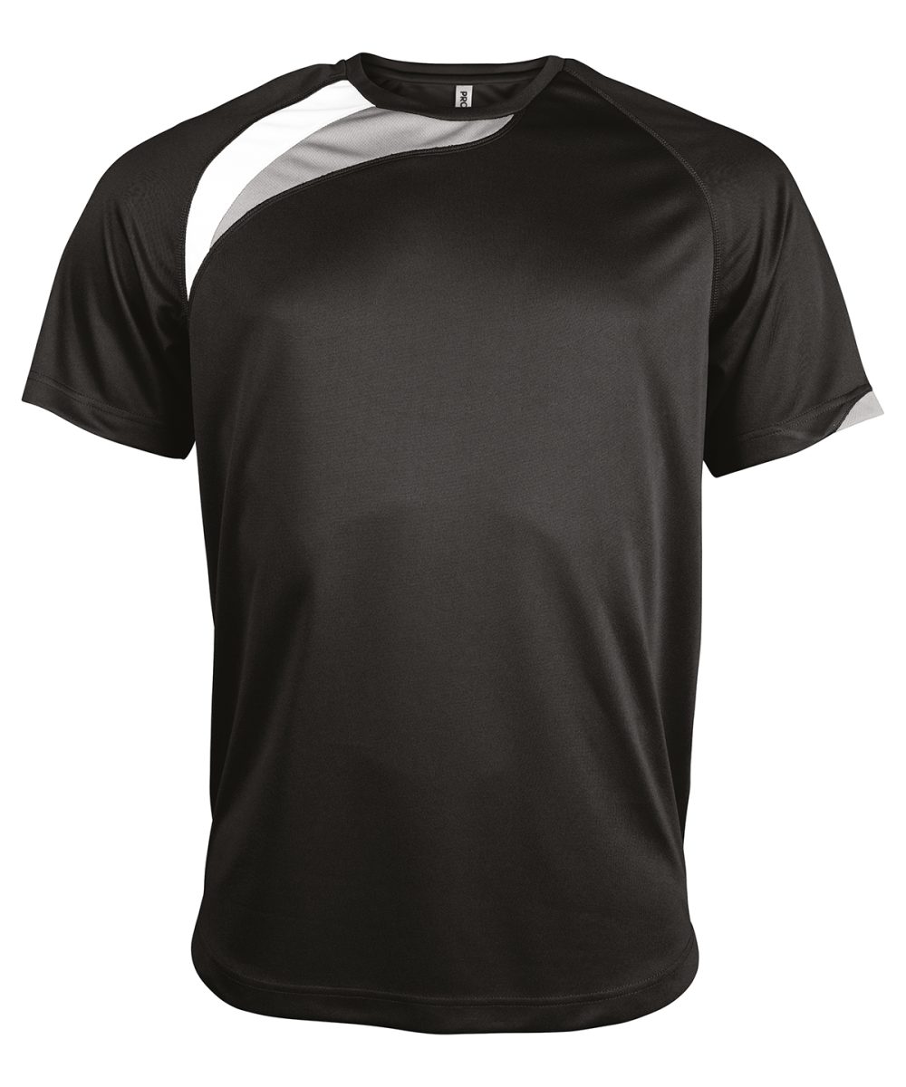 Adults short-sleeved jersey Black/White/Storm Grey