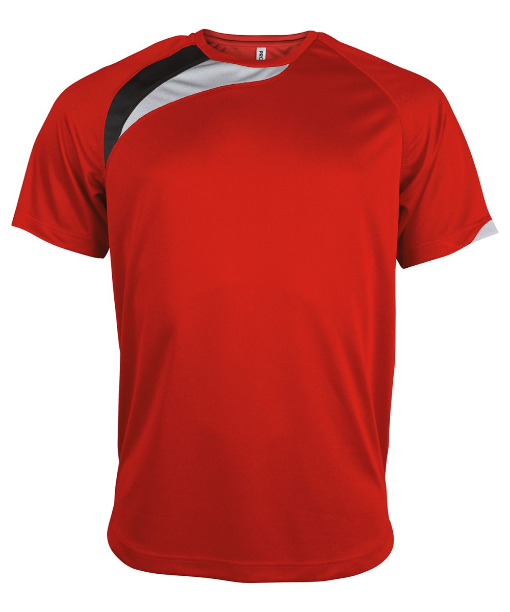Adults short-sleeved jersey Red/Black/Storm Grey