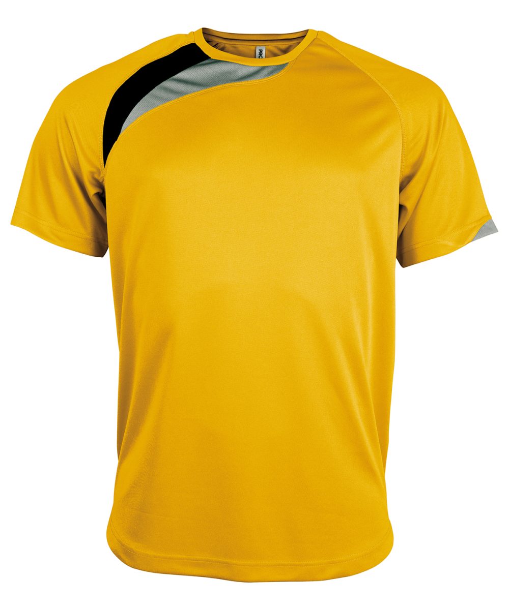 Adults short-sleeved jersey Yellow/Black/Storm Grey
