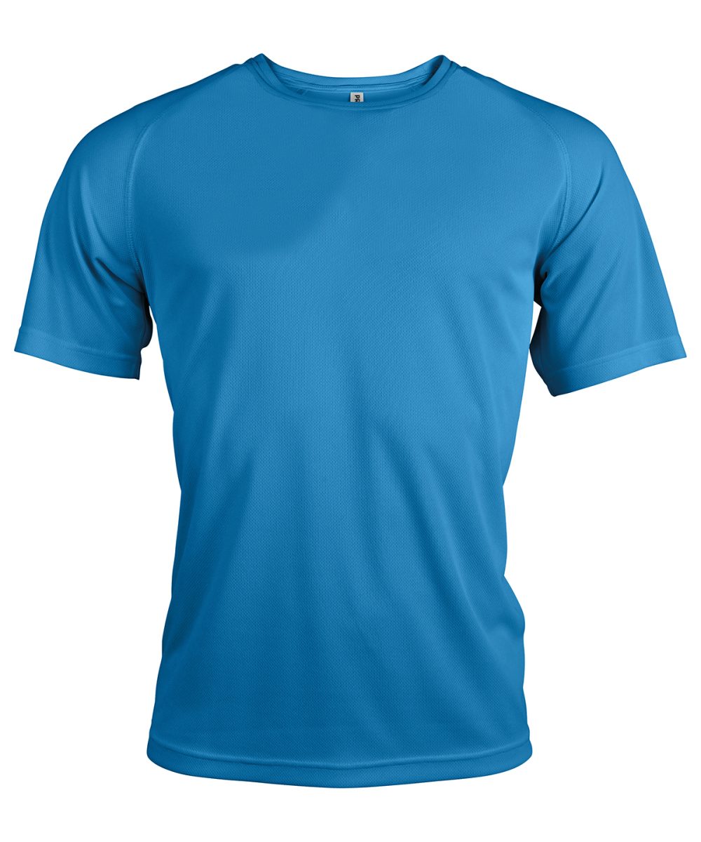Men's short-sleeved sports T-shirt Aqua