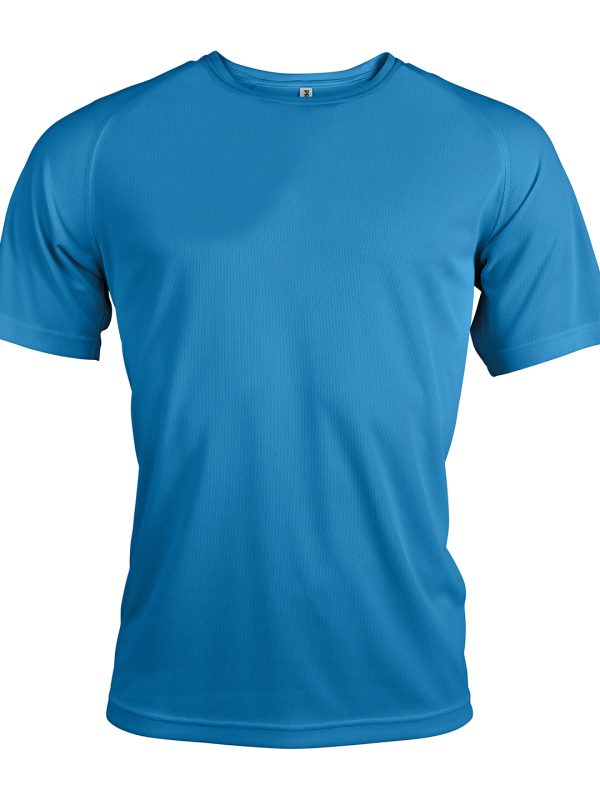 Men's short-sleeved sports T-shirt Aqua