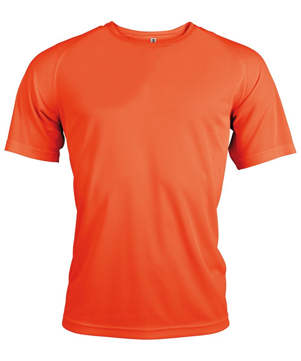 Men's short-sleeved sports T-shirt Fluorescent Orange