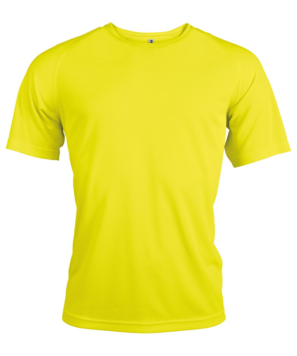 Men's short-sleeved sports T-shirt Fluorescent Yellow