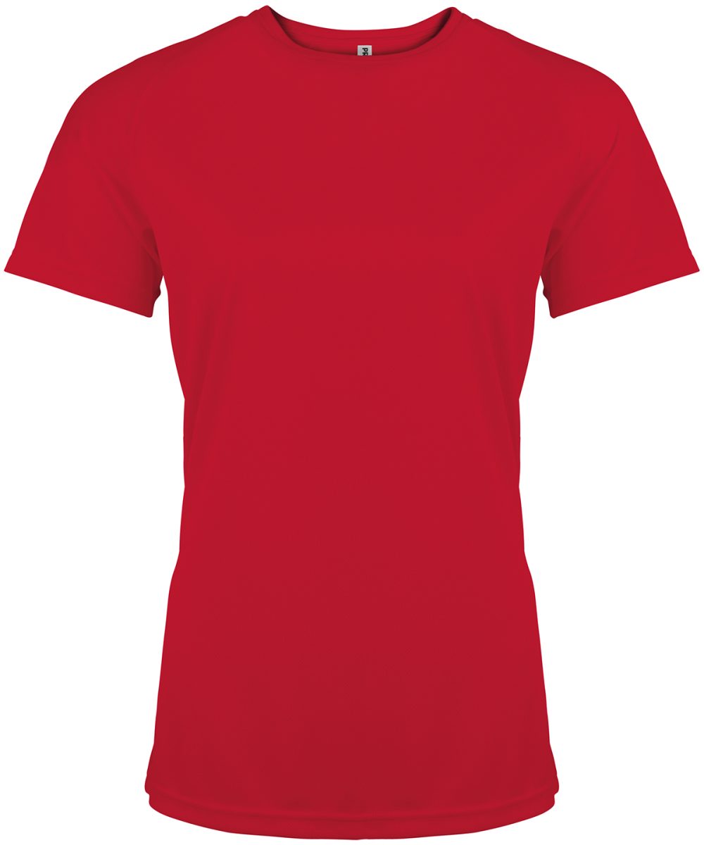 Ladies' short-sleeved sports T-shirt Red