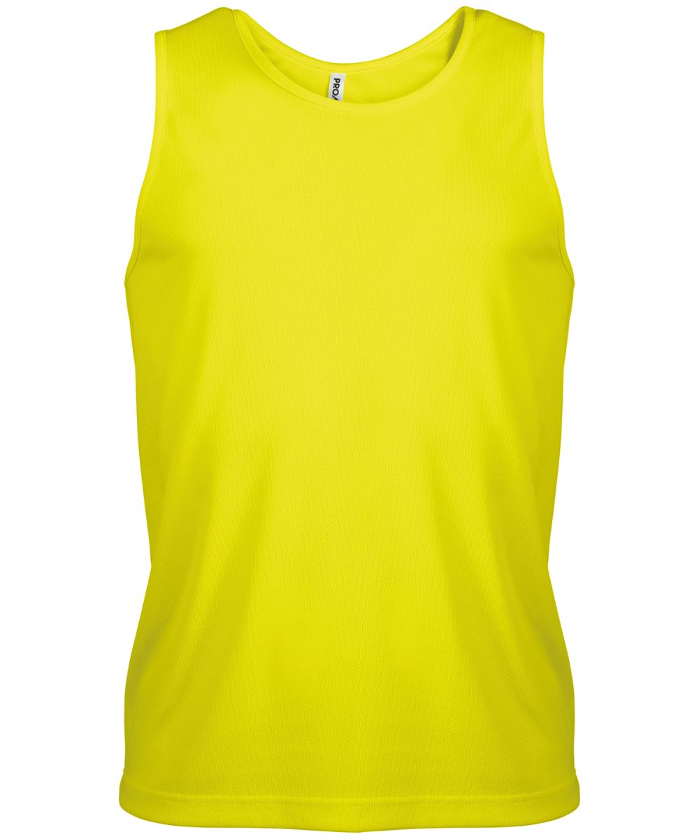 Men's sports vest Fluorescent Yellow