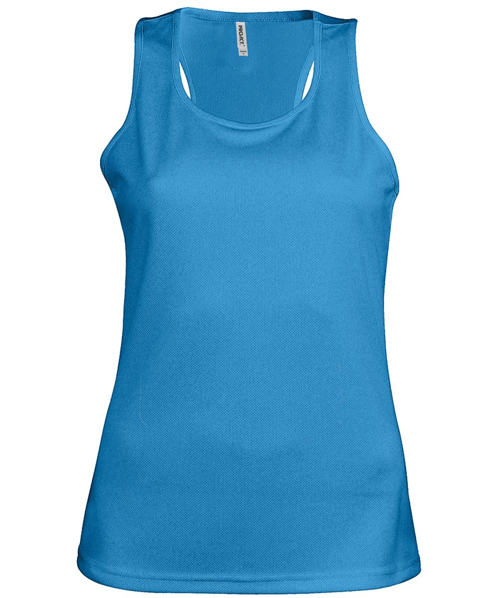 Ladies' sports vest Aqua Blue