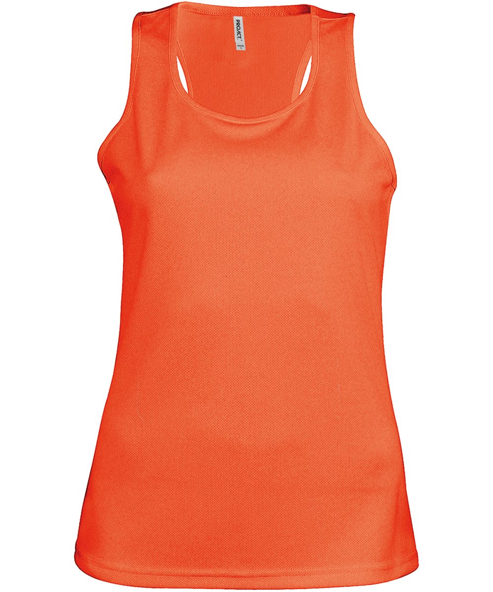 Ladies' sports vest Fluorescent Orange