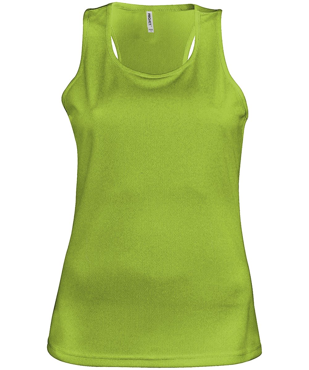 Ladies' sports vest Lime