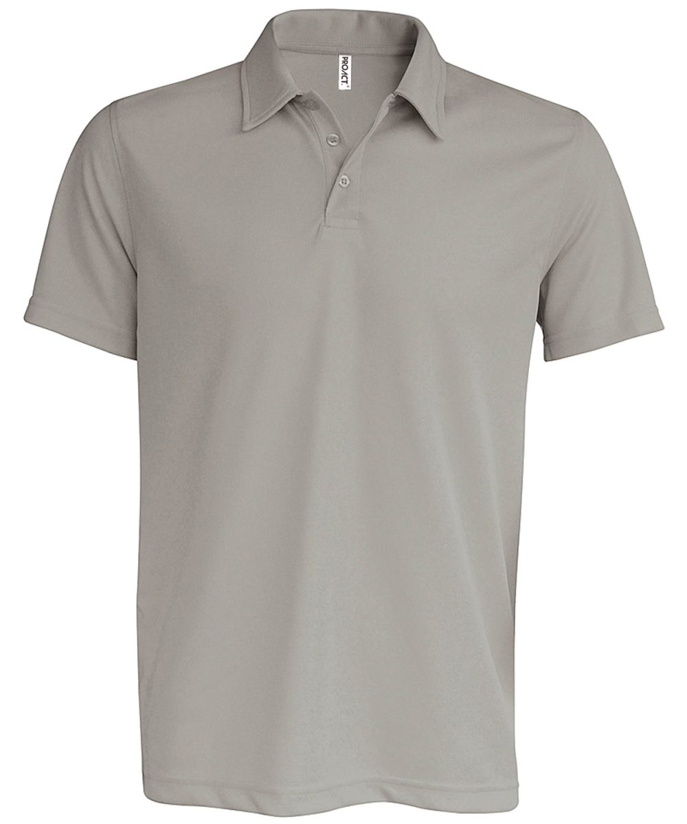 Men's short-sleeved polo shirt Fine Grey