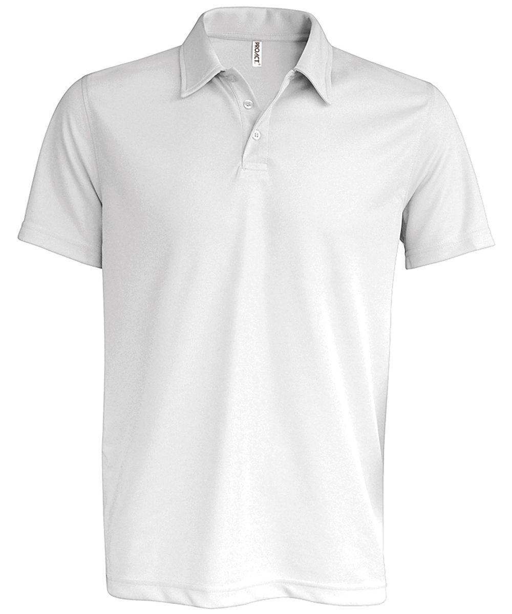 Men's short-sleeved polo shirt White