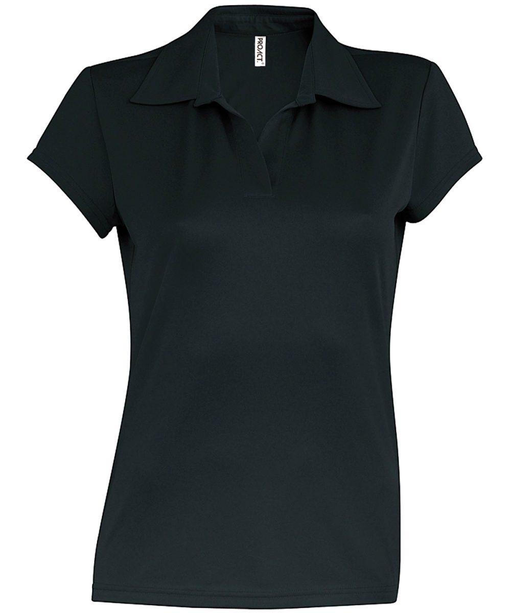 Ladies' short-sleeved polo shirt Black