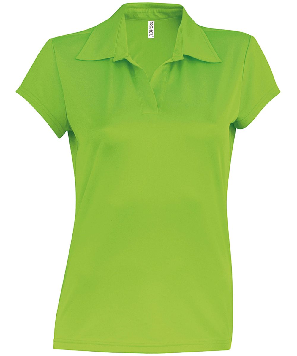 Ladies' short-sleeved polo shirt Lime
