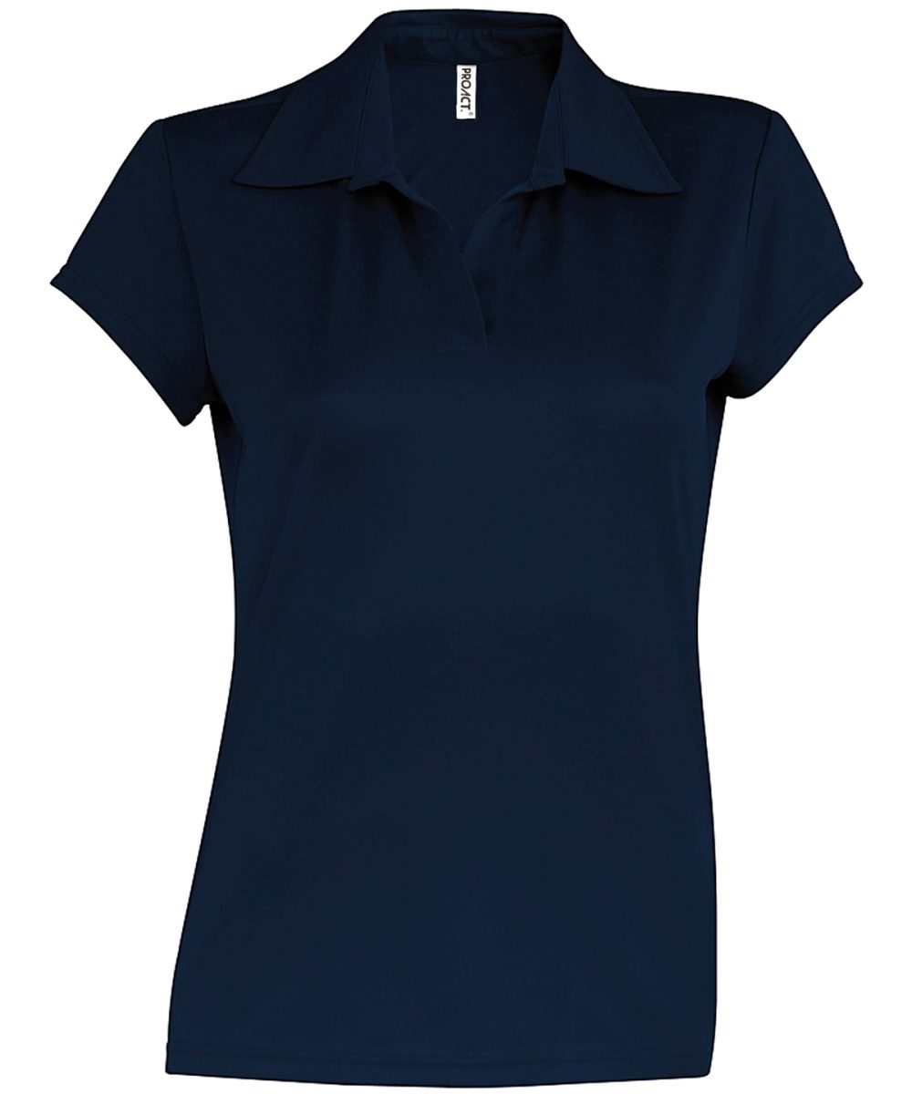 Ladies' short-sleeved polo shirt Navy