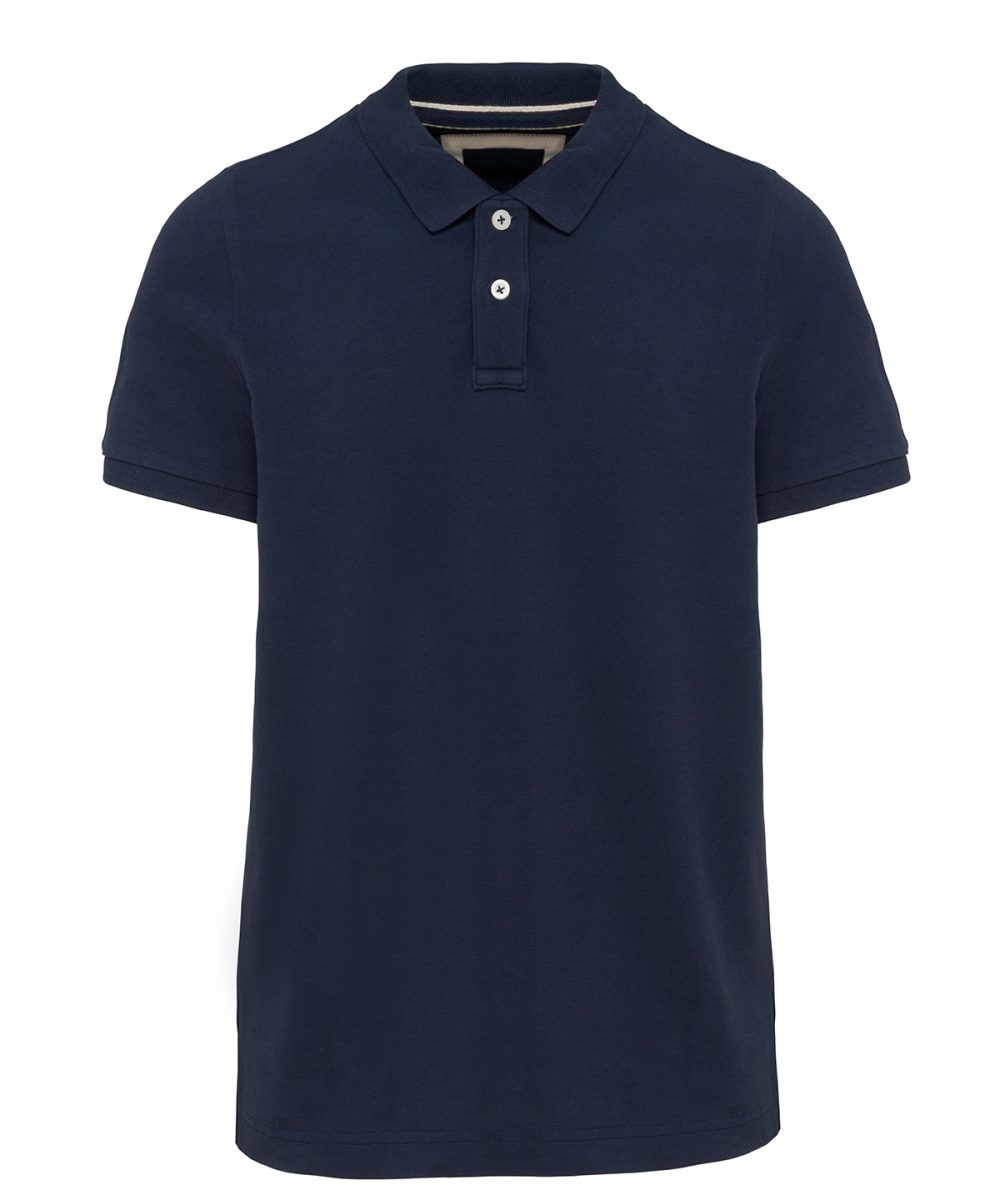 Men's vintage short sleeve polo shirt Vintage Navy