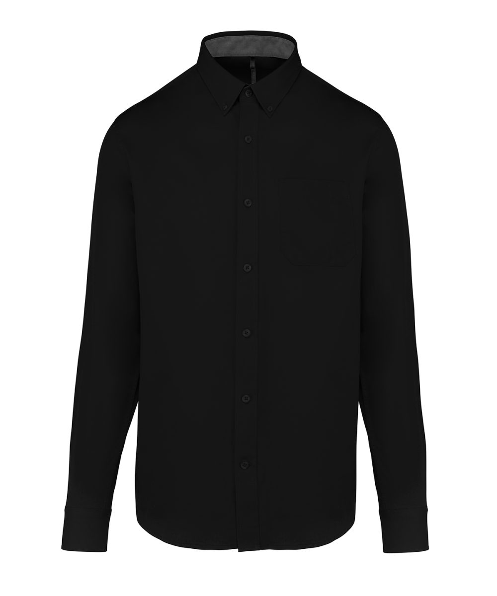 Men's Nevada long sleeve cotton shirt Black
