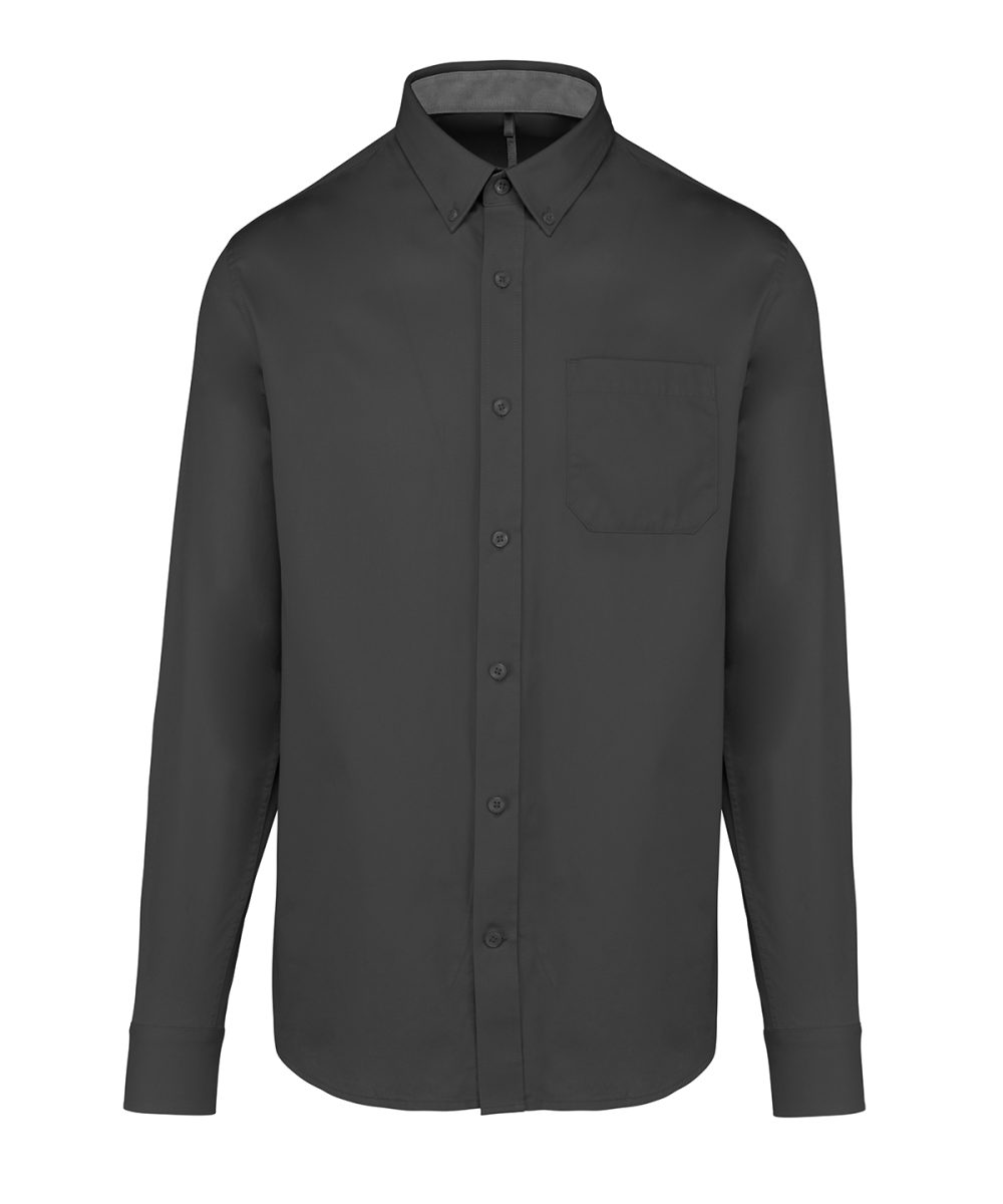 Men's Nevada long sleeve cotton shirt Dark Grey