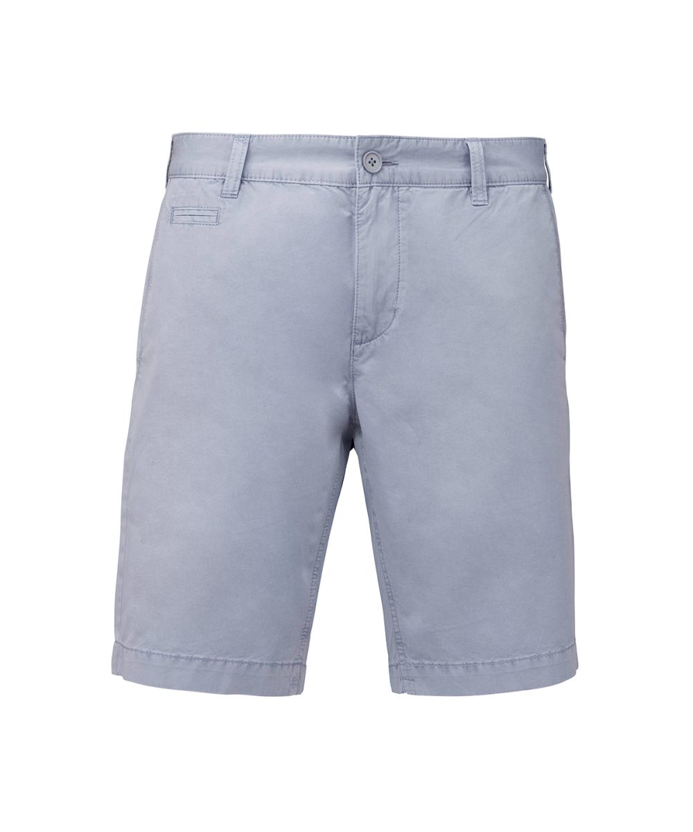 Men's washed effect Bermuda shorts Washed Smokey Blue